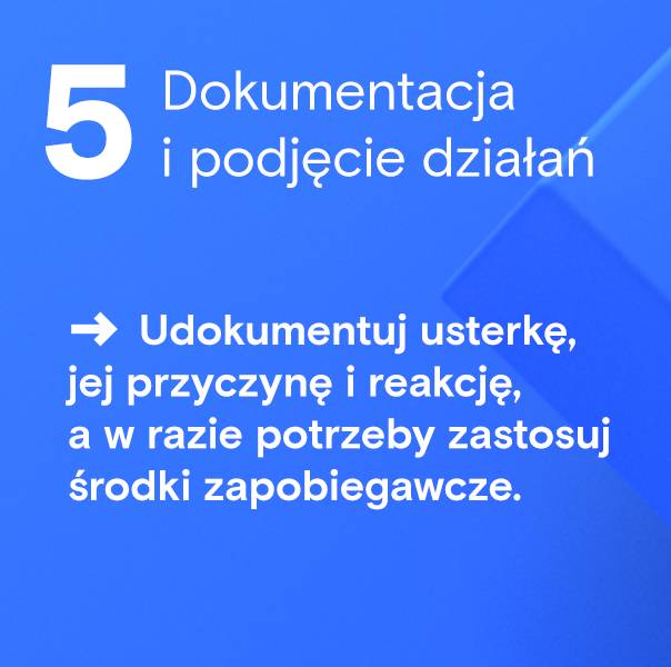 Dokumentowanie i podejmowanie odpowiednich działań 