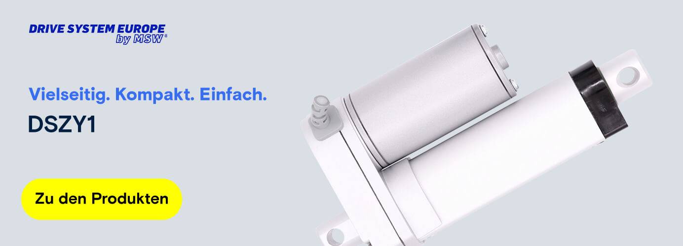 Ein vielseitiger, kompakter und einfacher linearer Antrieb (Aktuator) vom Typ DSZY1 von MSW.