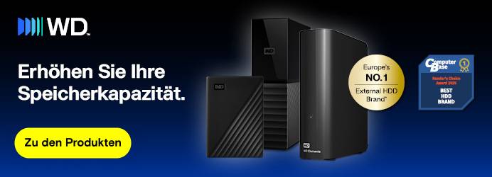 WD - Erhöhen Sie Ihre Speicherkapazität
