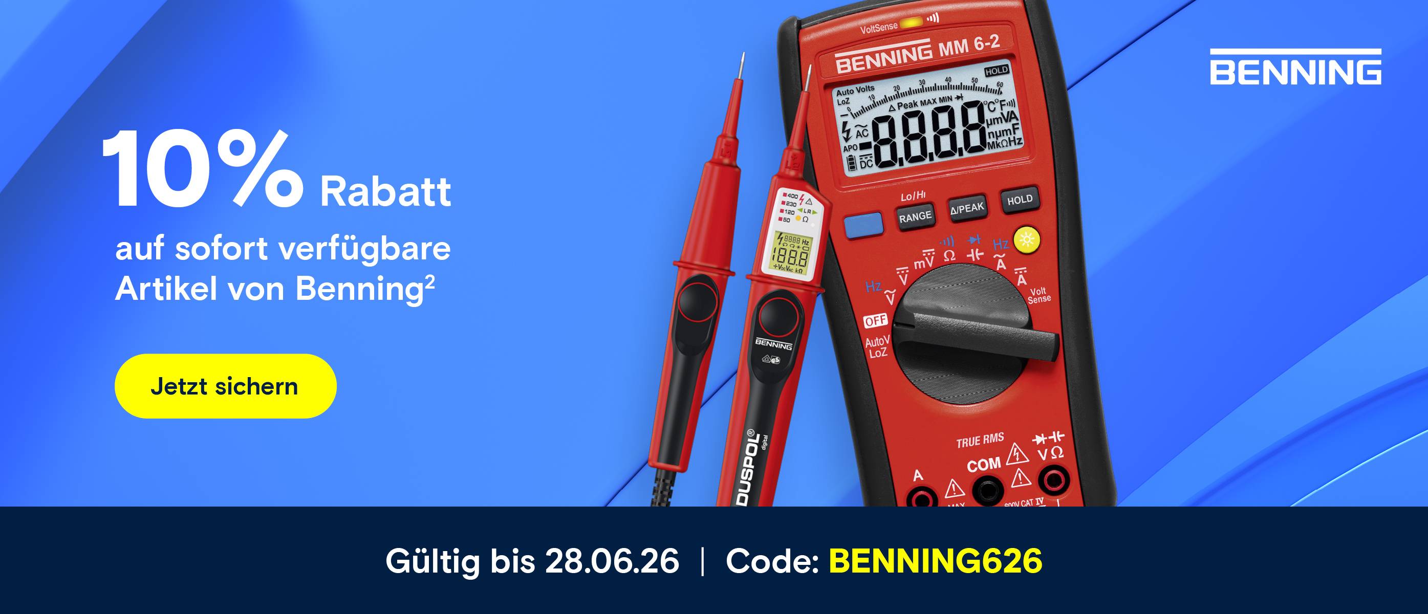Benning: Multimeter und Duspol-Spannungsprüfer.