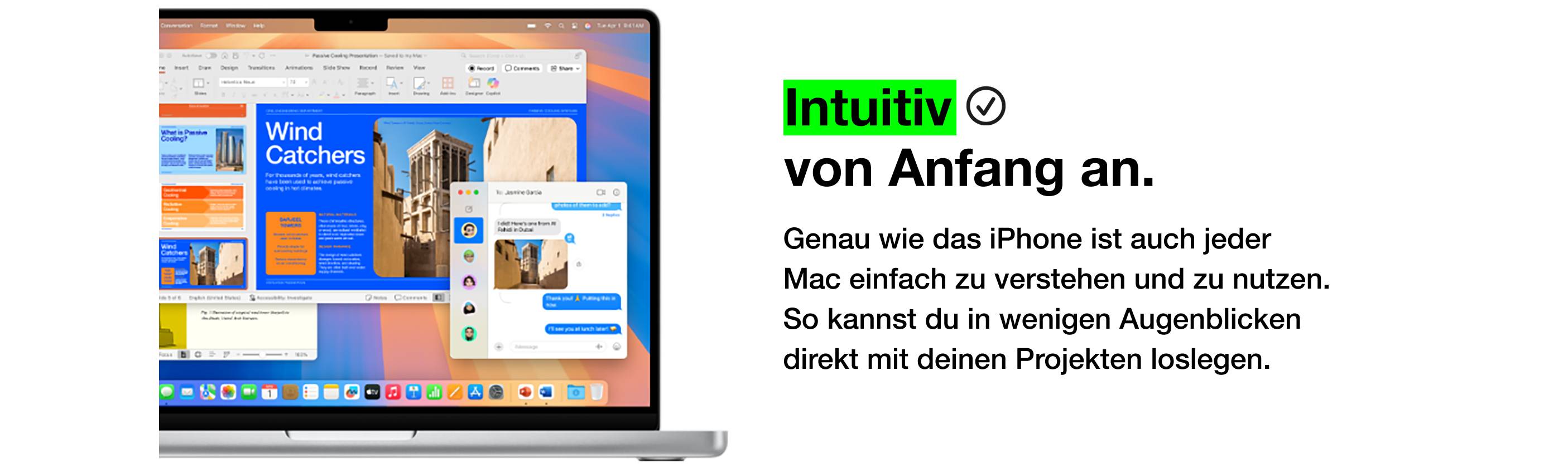 Laptop mit geöffneten Anwendungsfenstern. Moderne Arbeit.