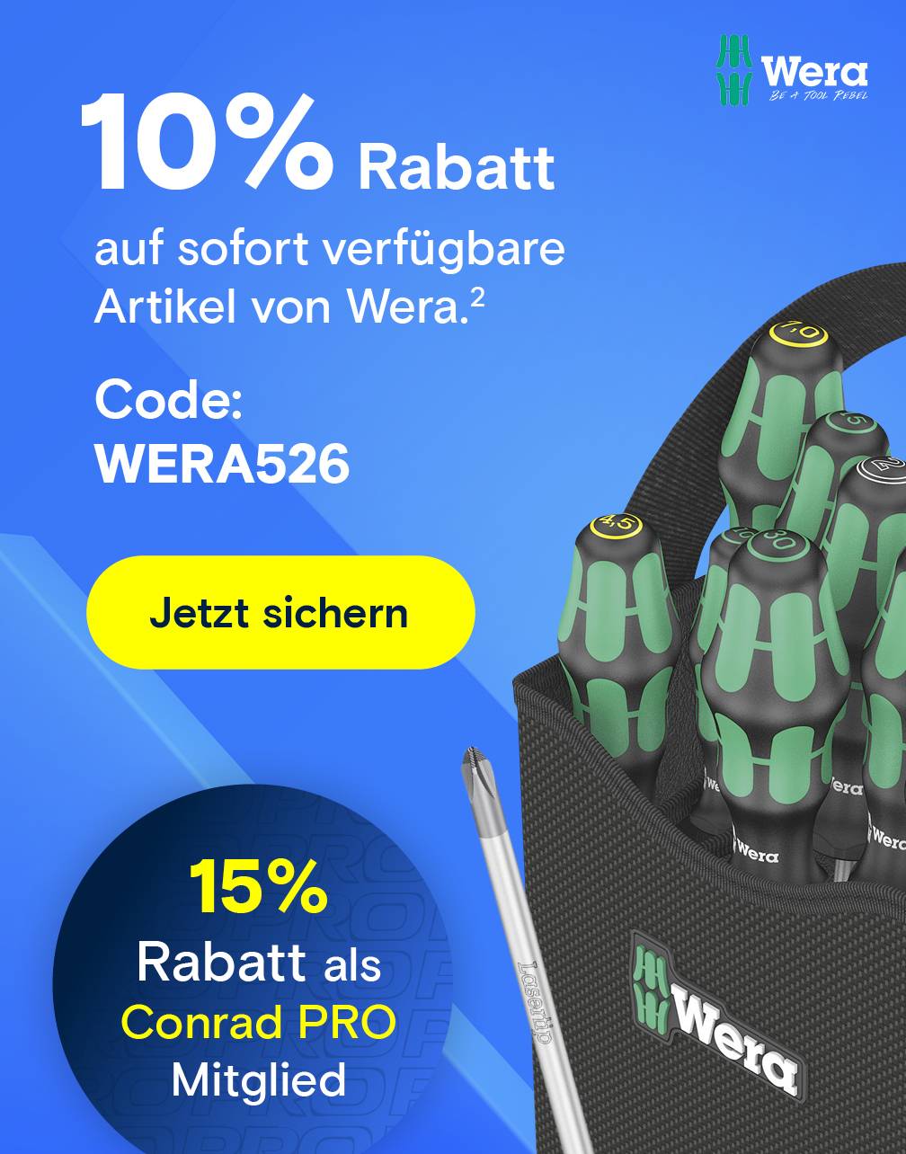 Wera Werkzeuge: Schraubendreher-Set und Rabatt-Hinweise.