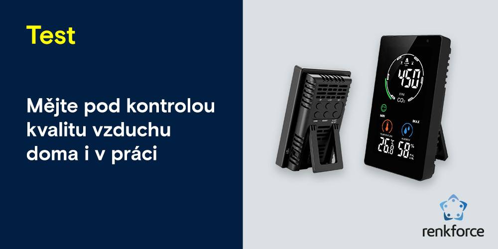 Kvalitu ovzduší v jakékoliv místnosti ohlídá přenosný monitor CO2