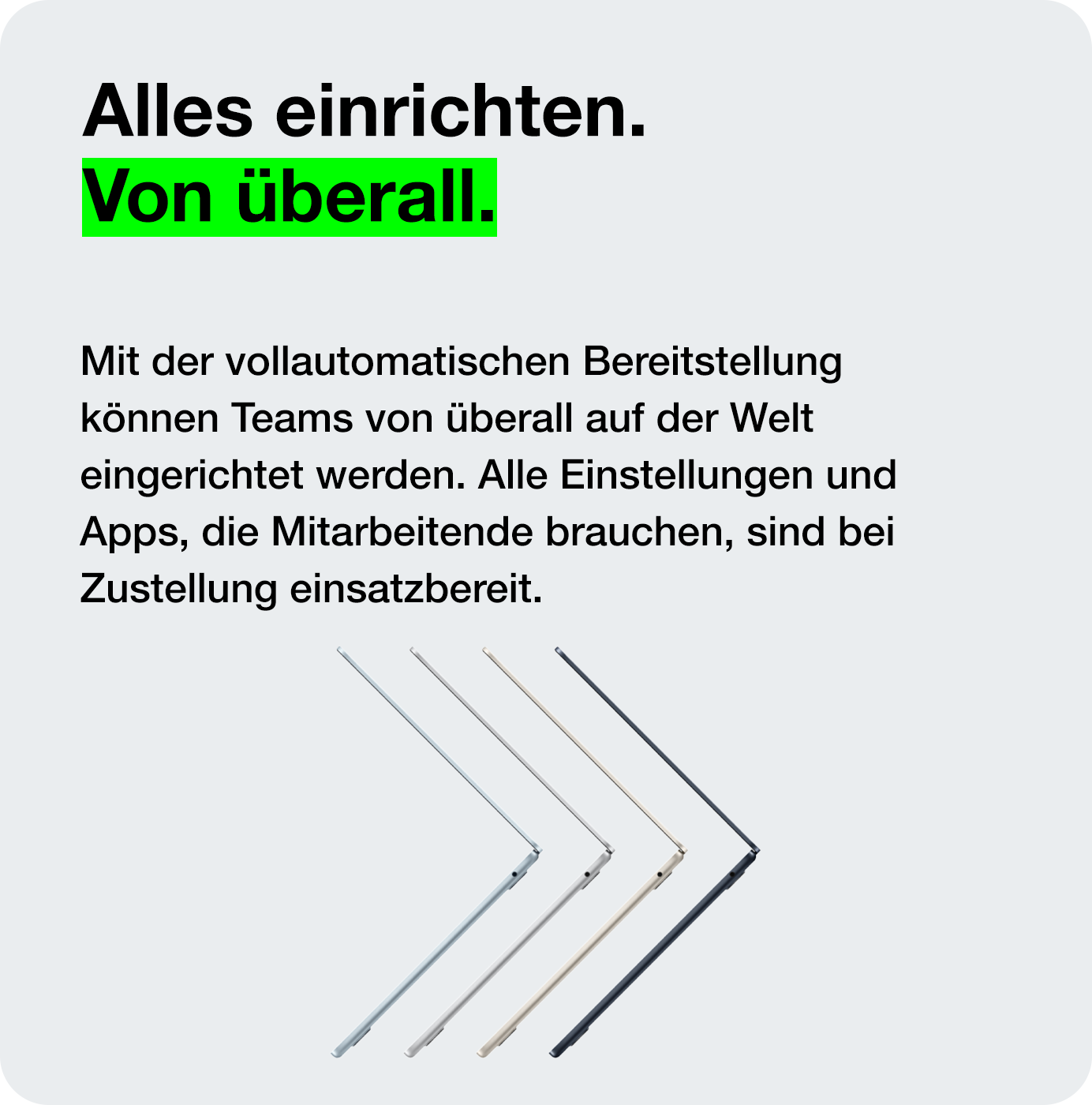 Alles einrichten. Von Überall. 