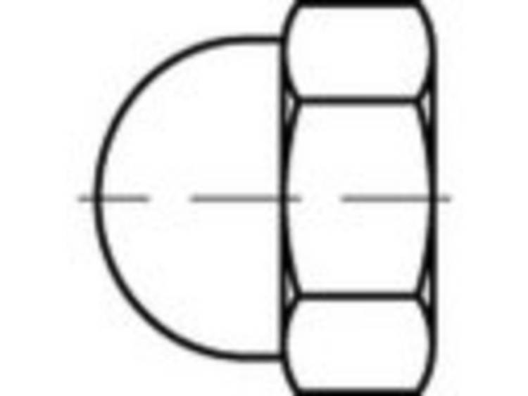 TOOLCRAFT TO-5455338 Artikel 88497 kunststof wit Korrex-beschermdoppen voor schroeven- uiteinden met zeskantmoeren afmeting: 608 - M 8x 13,3 100 stuks
