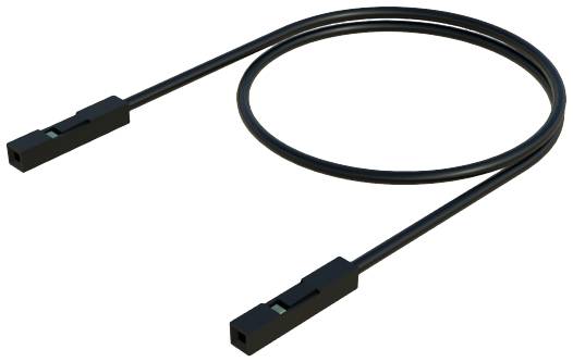 Černý flexibilní USB kabel s obdélníkovými koncovkami na obou stranách, vhodný pro přenos dat a nabíjení.