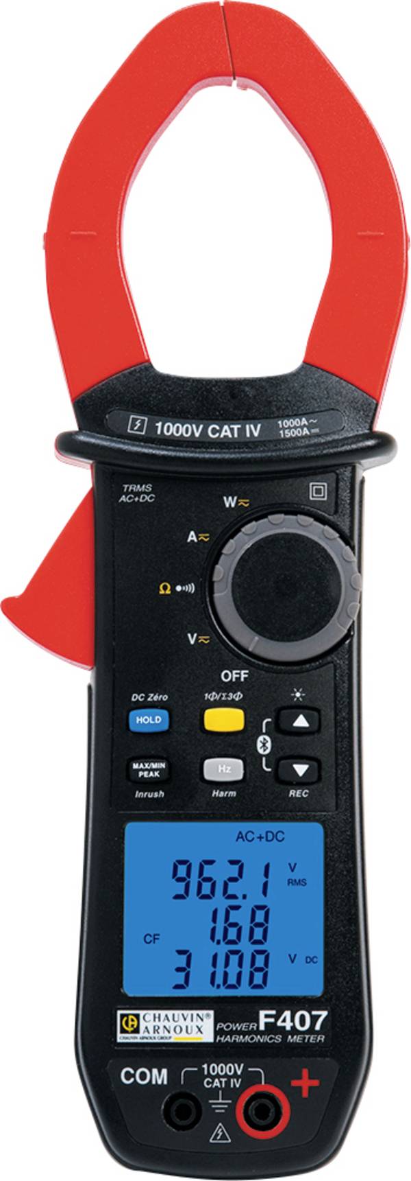 Chauvin Arnoux F407 digitální proudové kleště, datalogger, CAT IV 1000 V, Displej (counts): 10000
