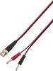 VOLTCRAFT BNC měřicí kabel 0.80 m černá, červená