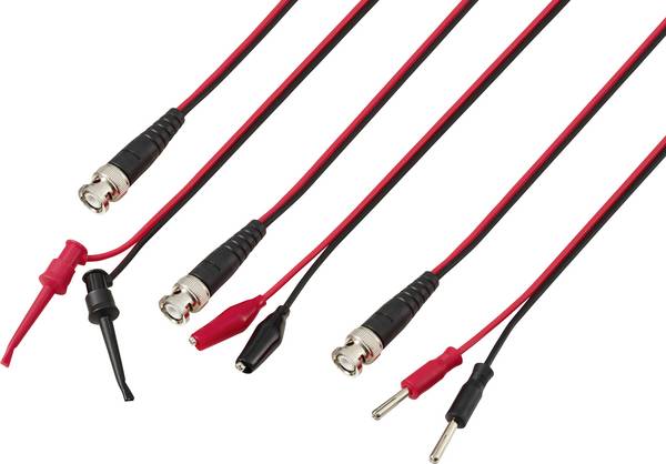 VOLTCRAFT  sada BNC měřicích kabelů  0.80 m černá, červená