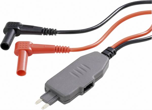 VOLTCRAFT MS-4S měřicí adaptér, mini plochá zástrčka - lamelová zástrčka 4 mm, černá, červená