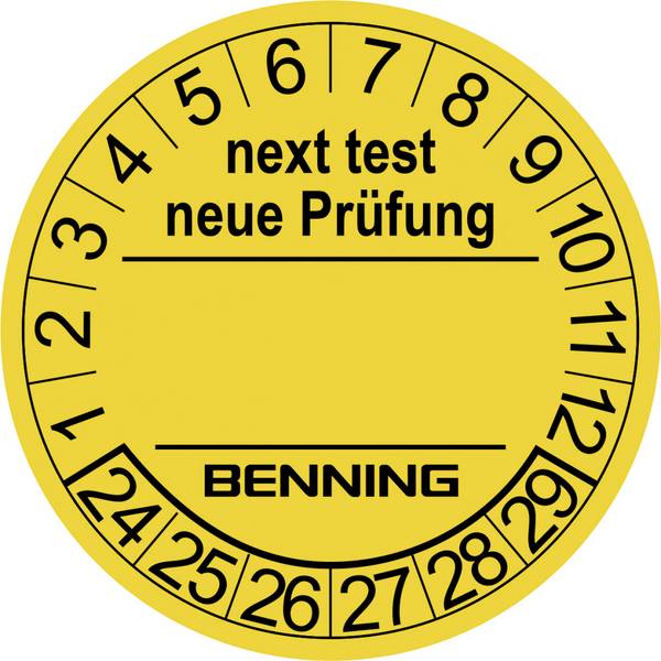 Benning 756212    žlutá samolepicí fólie (Ø x d) 30 mm x 30 mm 30 mm   300 ks