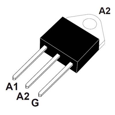 STMicroelectronics BTA26-600B Thyristor (SCR) - TRIAC TOP-3 25 A 600 V-0