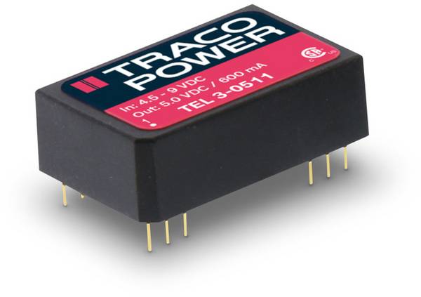 TracoPower TEL 3-0511 DC/DC měnič napětí do DPS 5 V/DC 5 V/DC 600 mA 3 W Počet výstupů: 1 x Obsah 1 ks