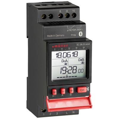 Müller SC 28.23 pro4 230V 50-60Hz časovač na DIN lištu, 22268, digitální, 2 kanály, 4000 W
