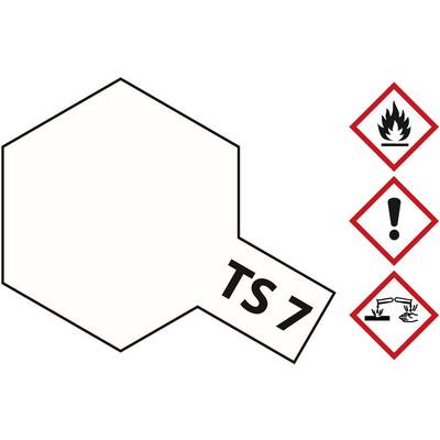 Trojúhelník s výstražnými symboly: Plamen, vykřičník, leptavá kapalina. Chemické bezpečnostní pokyny pro TS7.