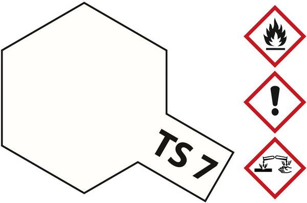 Tamiya akrylová barva bílá Racing (matná) TS-7 nádoba se sprejem 100 ml