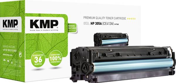 KMP Toner náhradní HP 305A, CE412A kompatibilní  žlutá 3400 Seiten H-T160 1233,0009