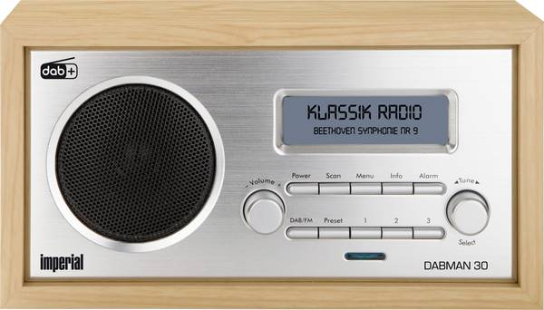 Imperial DABMAN 30 4024035000008 stolní rádio, DAB+, FM, DAB+, funkce alarmu, béžová