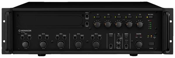 Monacor PA-1240 ELA zesilovač 240 W 1kanálový  5zónový