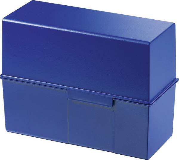 HAN 975-14 975-14 kartotéční box modrá max. počet karet: 500 karet DIN A5 na šířku víko lze použít jako další nosítka