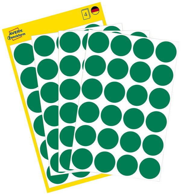 Avery-Zweckform 3006 popisovače etiket Ø 18 mm zelená 96 ks trvalé papír