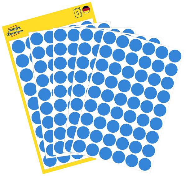 Avery-Zweckform 3142 popisovače etiket Ø 12 mm modrá 270 ks trvalé papír