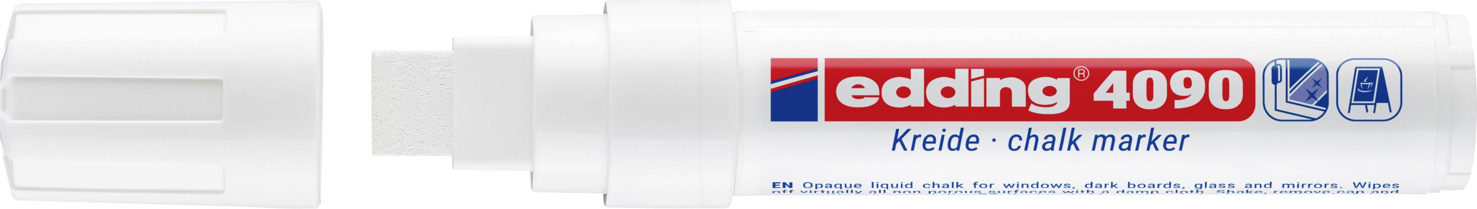 Edding 4090 4-4090049 křídový popisovač bílá 4 mm, 15 mm