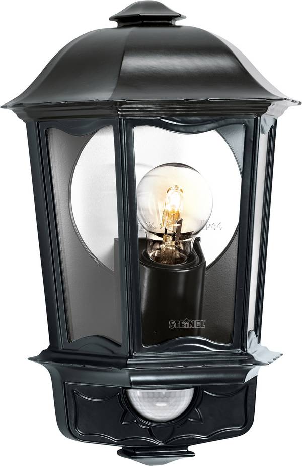 Steinel L 190 S 644413 venkovní nástěnné osvětlení s PIR detektorem  úsporná žárovka, LED E27 100 W černá