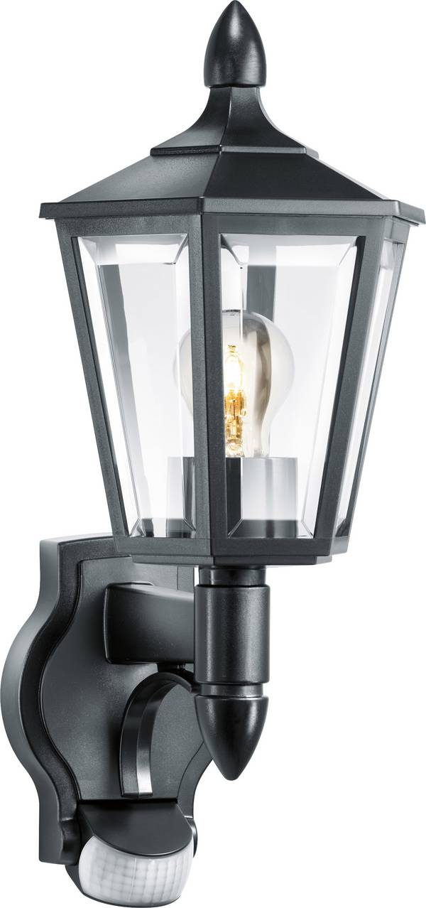 Steinel L 15 S 617813 venkovní nástěnné osvětlení s PIR detektorem  úsporná žárovka, LED E27 60 W černá