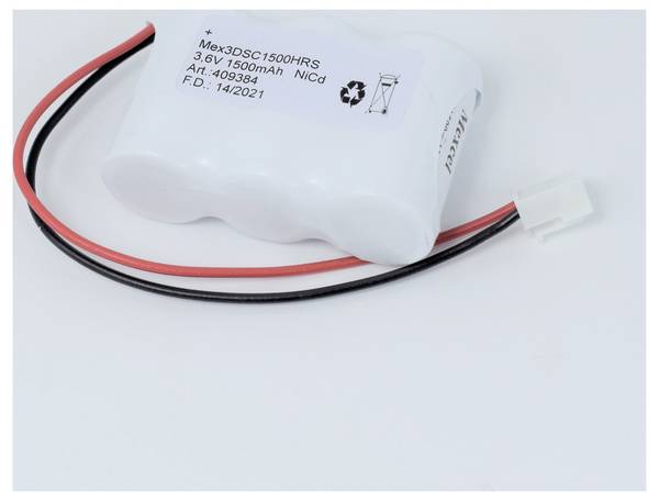 akumulátor do nouzových světel Beltrona N/A ELRD3SC1500, se zástrčkou, 1500 mAh, 3.6 V