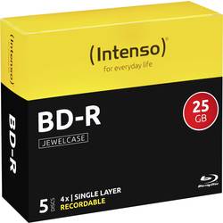 Blu-ray BD-R 25 GB Intenso Jewelcase, 5001215, 5 ks