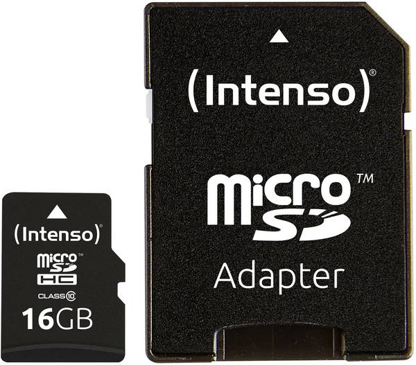 Intenso High Performance paměťová karta microSDHC  16 GB Class 10 vč. SD adaptéru