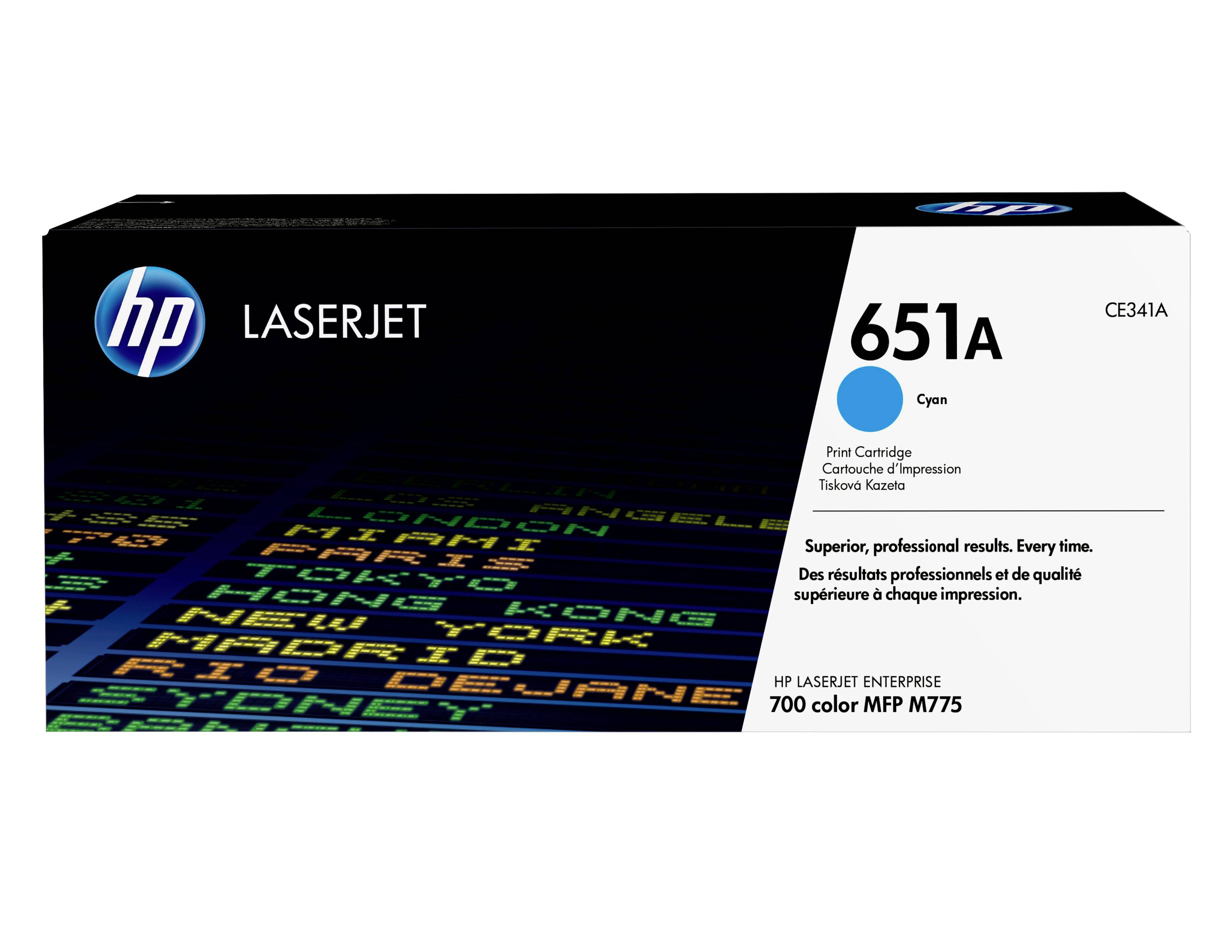 Toner HP LaserJet 651A azurový v balení pro barevnou multifunkční tiskárnu HP LaserJet Enterprise 700 color MFP M775.