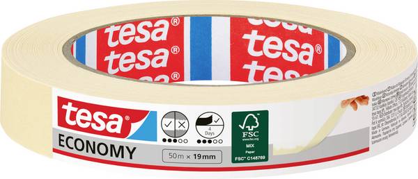 tesa UNIVERSAL 05286-00000-03 krepová lepicí páska  béžová (d x š) 50 m x 19 mm 1 ks