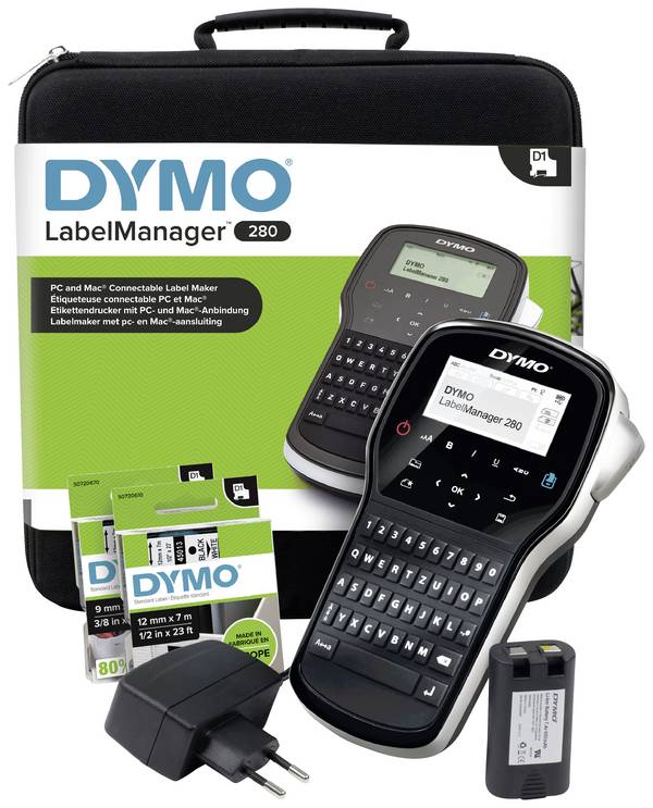 DYMO LabelManager 280 Kit štítkovač vhodné pro pásky: D1 6 mm, 9 mm, 12 mm