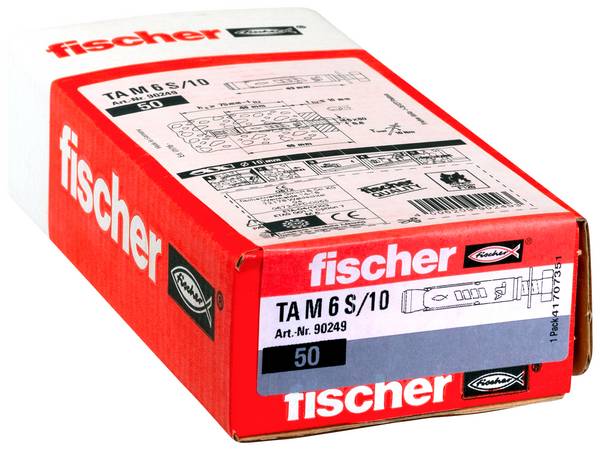 Fischer 90249 TA M6 S/10 kotva pro velké zátěže 59 mm 10 mm 50 ks