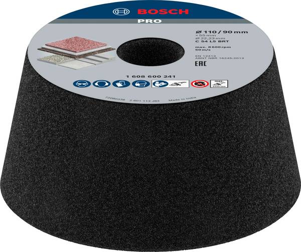 Bosch 1608600241 Brusný hrnec, kónický - kámen/beton - 90 mm, 110 mm, 55 mm, 60 Bosch Power Tools   1 ks