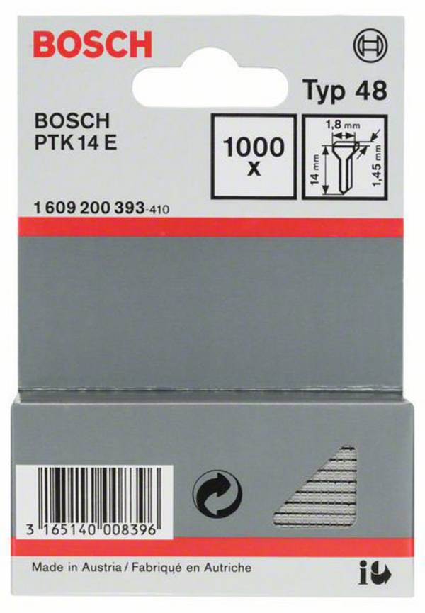 Bosch Accessories 1609200393 Hřebíky do sponkovačky Typ 48  Vnější délka 14 mm 1000 ks