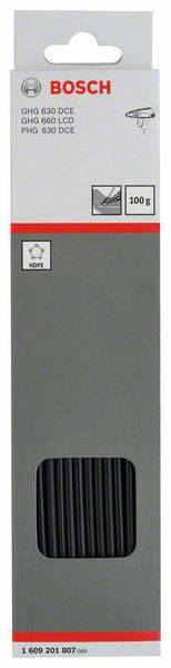 Balení brusných pouzder Bosch pro modely GHG 660 LCD a PHG 630 DCE, 100g, šedé s logem nahoře.