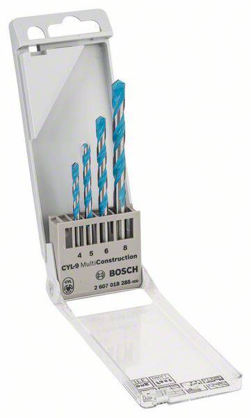 Bosch Accessories 2607018285 sada víceúčelového vrtáku, 4 mm, 5 mm, 6 mm, 8 mm, válcová stopka, 4dílná