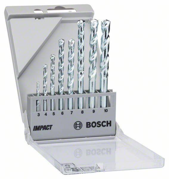 Bosch Accessories 2607018366 tvrdý kov sada spirálového vrtáku na kámen 8dílná válcová stopka 1 sada