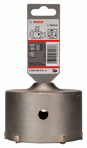 Obrázek pilového listu Bosch s průměrem 100 mm. Zobrazuje technické specifikace a logo Bosch.