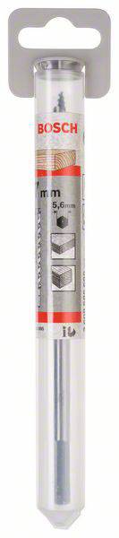 Vrták Bosch v balení, vhodný pro beton, kámen a zdivo, průměr 5,6 mm. Balení zobrazuje produktové informace.