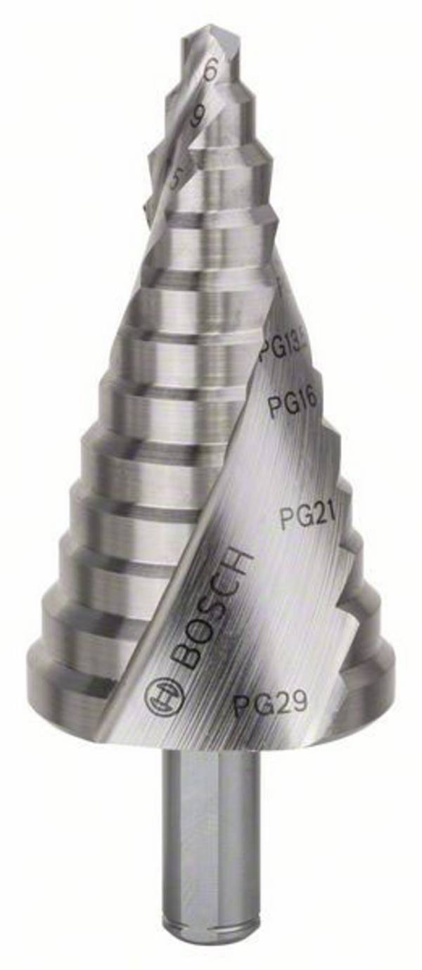 Bosch Accessories 2608587428 2608587428 HSS stupňovitý vrták Celková délka 93 mm kuželový záhlubník 3 břitý 1 ks