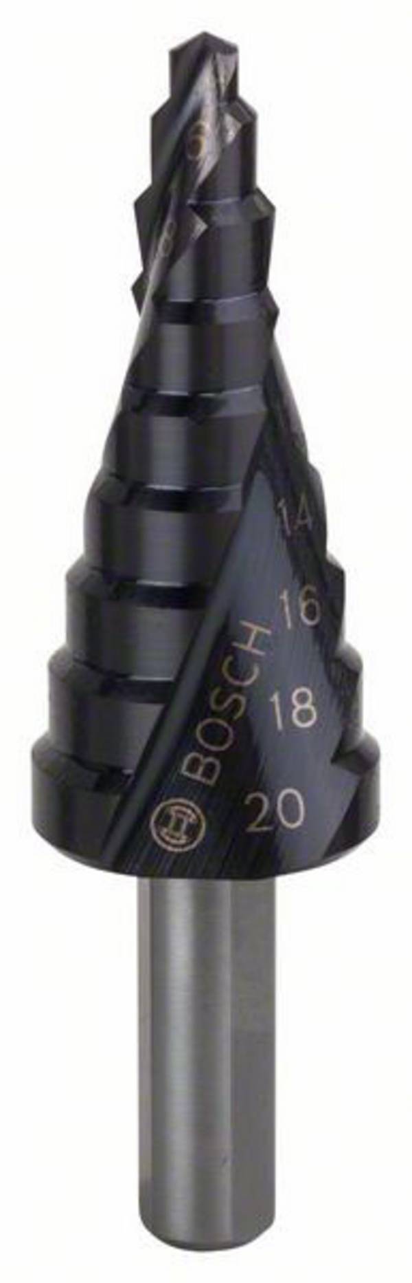 Bosch Accessories 2608588066 2608588066 HSS stupňovitý vrták Celková délka 70.5 mm TiAIN kuželový záhlubník 3 břitý 1 ks