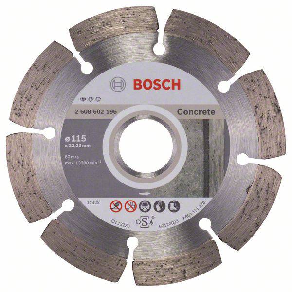 Bosch Accessories 2608602196 Bosch Power Tools diamantový řezný kotouč Průměr 115 mm Ø otvoru 22.23 mm beton 1 ks