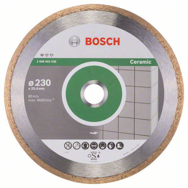 Bosch Accessories 2608602538 Bosch Power Tools diamantový řezný kotouč Průměr 230 mm Ø otvoru 25.40 mm do kamene, Porcelán, keramika 1 ks