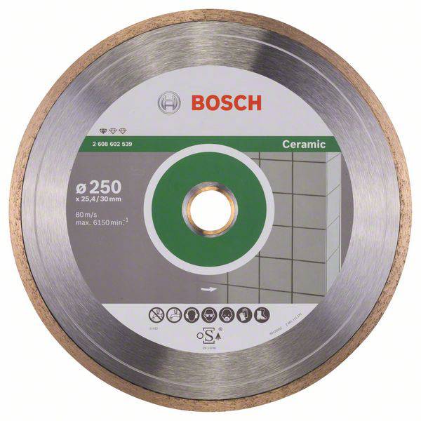 Bosch Accessories 2608602539 Bosch Power Tools diamantový řezný kotouč Průměr 250 mm Ø otvoru 30.00 mm keramika 1 ks