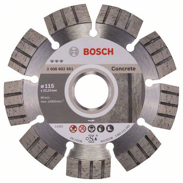 Bosch Accessories 2608602651 Bosch Power Tools diamantový řezný kotouč Průměr 115 mm Ø otvoru 22.23 mm beton 1 ks
