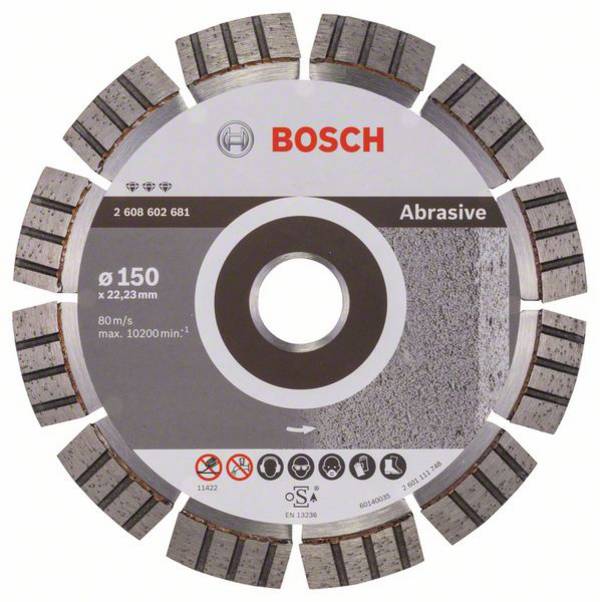 Bosch Accessories 2608602681 Bosch Power Tools diamantový řezný kotouč Průměr 150 mm Ø otvoru 22.23 mm Abrazivní materiály 1 ks